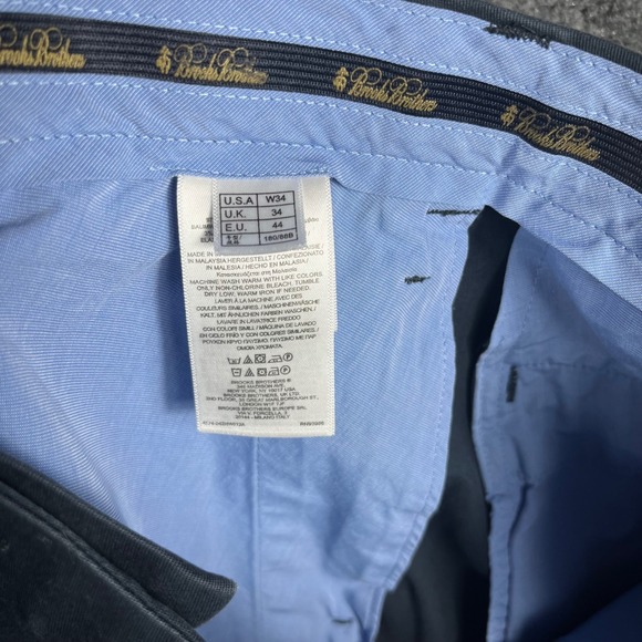 Brooks Brothers Chino Shorts Mens 34 Navy Blue Lightweight Advantage Chino - Picture 7 of 7